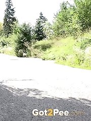 15 pictures - Cute babe rushes to beat her pee desperation