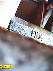 14 pictures - Pee hunter films unsuspecting mature babe tinkling
