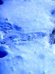 15 pictures - Sexy blonde in skimpy outfit pees in the snow