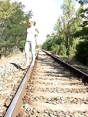 15 pictures - Cute European pisses over the railway line