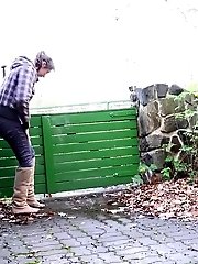 15 pictures - Sexy girl squats on a path and pisses outside